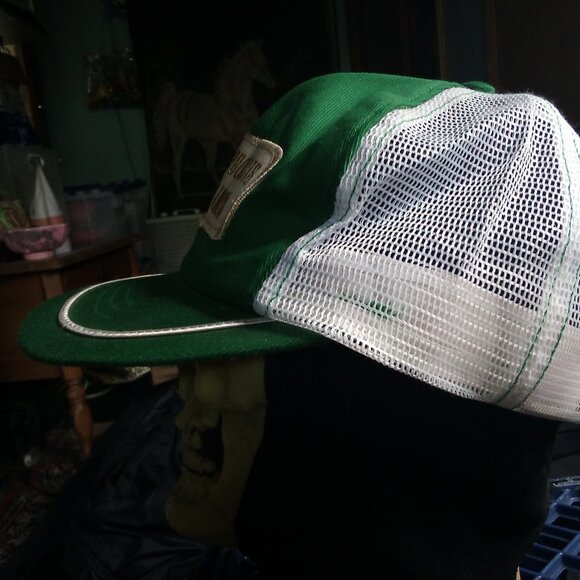 Vintage Swingster Wood Products Credit Union Patch Snap Trucker Hat Cap - Picture 3 of 8